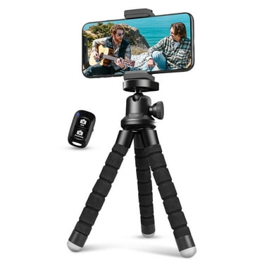 Phone Tripod, Flexible Tripod for iPhone and Android Cell Phone, Come with Wireless Remote and Clip for Video Recording/Vlogging/Selfie