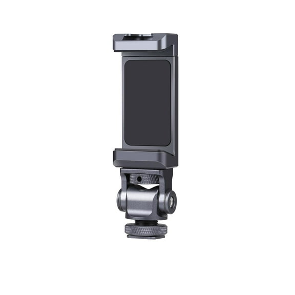 Phone Tripod Mount Holder, Aluminum Alloy ,with Cold Shoe, Multifunctional Adjustable 1/4 Threaded Hole Adapter for Photography Smartphone