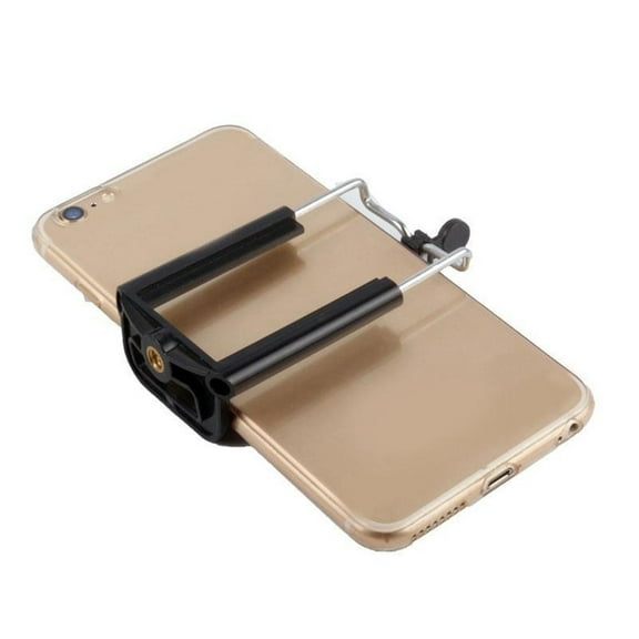 Phone Tripod Mount Holder - Clip Clamp Bracket, Stainless Steel, Compatible with 55 - 85mm Smart Phones, for Attaching Phone to Monopod/Tripod