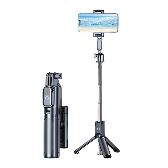 Phone Tripod Stand Outdoor Travel Photography Handheld Gimbal Selfie Stick, with Adjustable Shaking Table Stabilizer And Desktop Phone Holder, Suitable for Live Streaming And Desktop Tripods