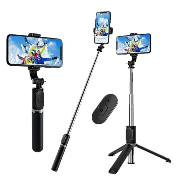 Phone Tripod Stand with Remote, Stable 360° Rotation for Live Streaming & Recording