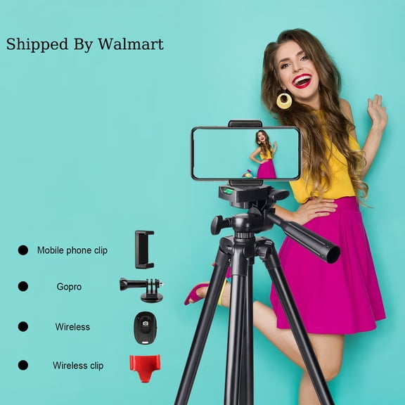 UEGOGO Phone Tripod with Remote & Clip for iPhone/Android/Camera, Live/Vlog/Selfies