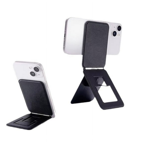 Phone Tripod Wallet , Magnetic Phone Tripod Stand, Adjustable Phone Wallet Compatible with iPhone 16/15/14/13/12 Series, Invisible Selfie Stick Tripod(Black)