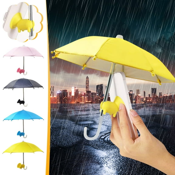 Phone Umbrella under $5! Bzdzmqm Phone Umbrella Stand,Universal Suction Cup Phone Holder,Outdoor Sun Rain Protection Cover,Mobile Device Sunshade Accessory
