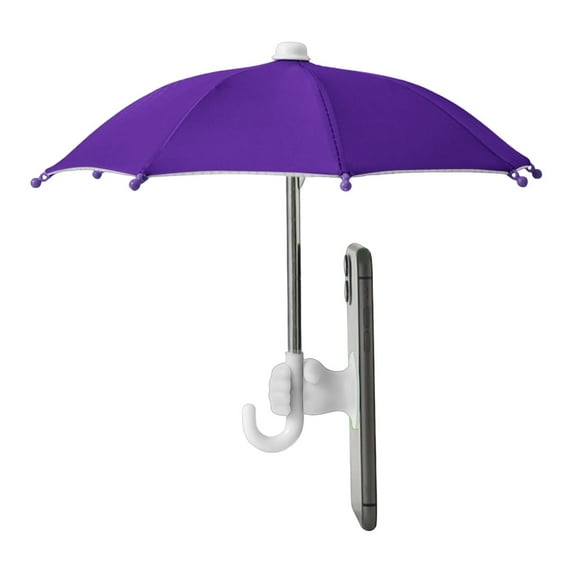 Phone Umbrella Stand, 2025 New Sun Shade Mini Umbrella for Cell Phone with Adjustable Fist Style Suction Cup, 10.63*8.66 Inch Universal Anti-Glare Sun Visor for Outdoor
