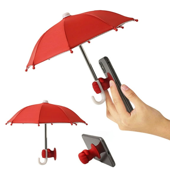 Phone Umbrella for Sun with Universal Adjustable Suction Cup Stand, Outdoor Anti-Reflective Cell Phone Umbrella Sun Shade with Flexible Angle Change for All Phones