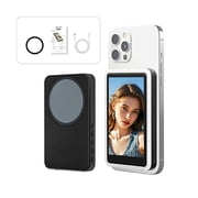 Phone Vlog Selfie Monitor Screen for Phone, 4K Back Camera Monitor Screen with Remote Control, 2500mAh Battery Strong Magnetic Back Camera for Vlogging