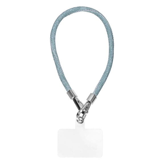 Phone Wrist Strap, 14 Inch Denim Hand-Free Phone Lanyard, Cellphone Chain Strap with Tether Tab for Women Smartphone Case Accessories, Dark Blue