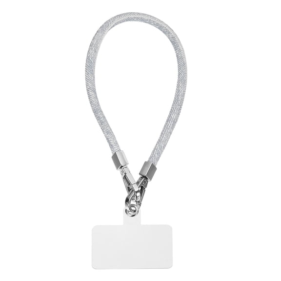Phone Wrist Strap, 14 Inch Denim Hand-Free Phone Lanyard, Cellphone Chain Strap with Tether Tab for Women Smartphone Case Accessories, Light Blue