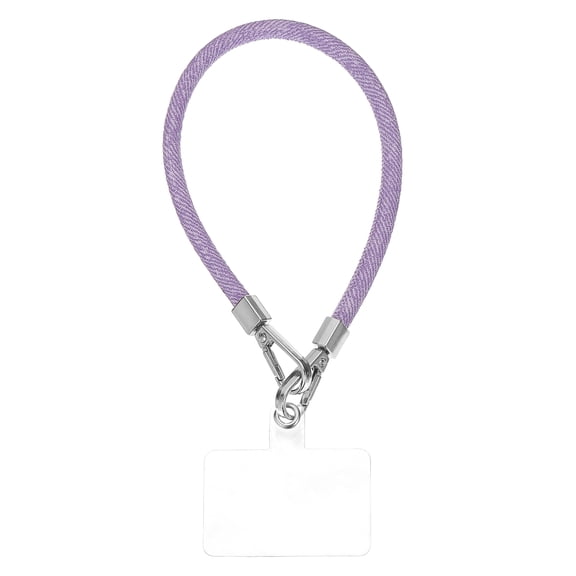 Phone Wrist Strap, 14 Inch Denim Hand-Free Phone Lanyard, Cellphone Chain Strap with Tether Tab for Women Smartphone Case Accessories, Purple