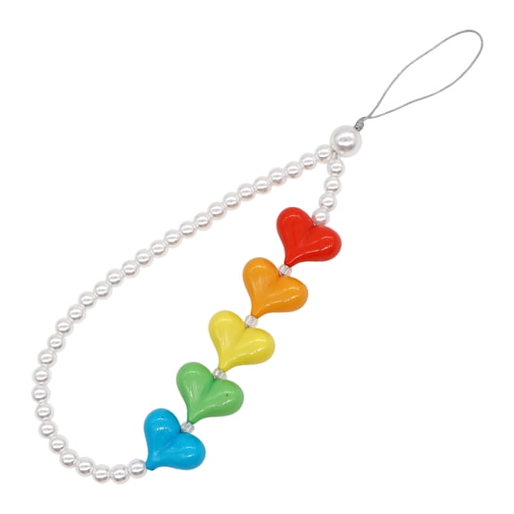 Phone Wrist Strap Lanyard Chain Lost Beaded Cell Mobile Holder Bracelet Lanyards Chinese Rope Heart Charm