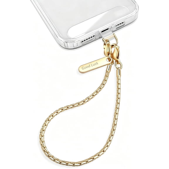 Phone Wrist Strap Metal Phone Chain Wristlet Strap Detachable iPhone Lanyard Wrist with 2 Tether Tabs iPhone Charm strap For Women girls Shopping Traveling Party Walking