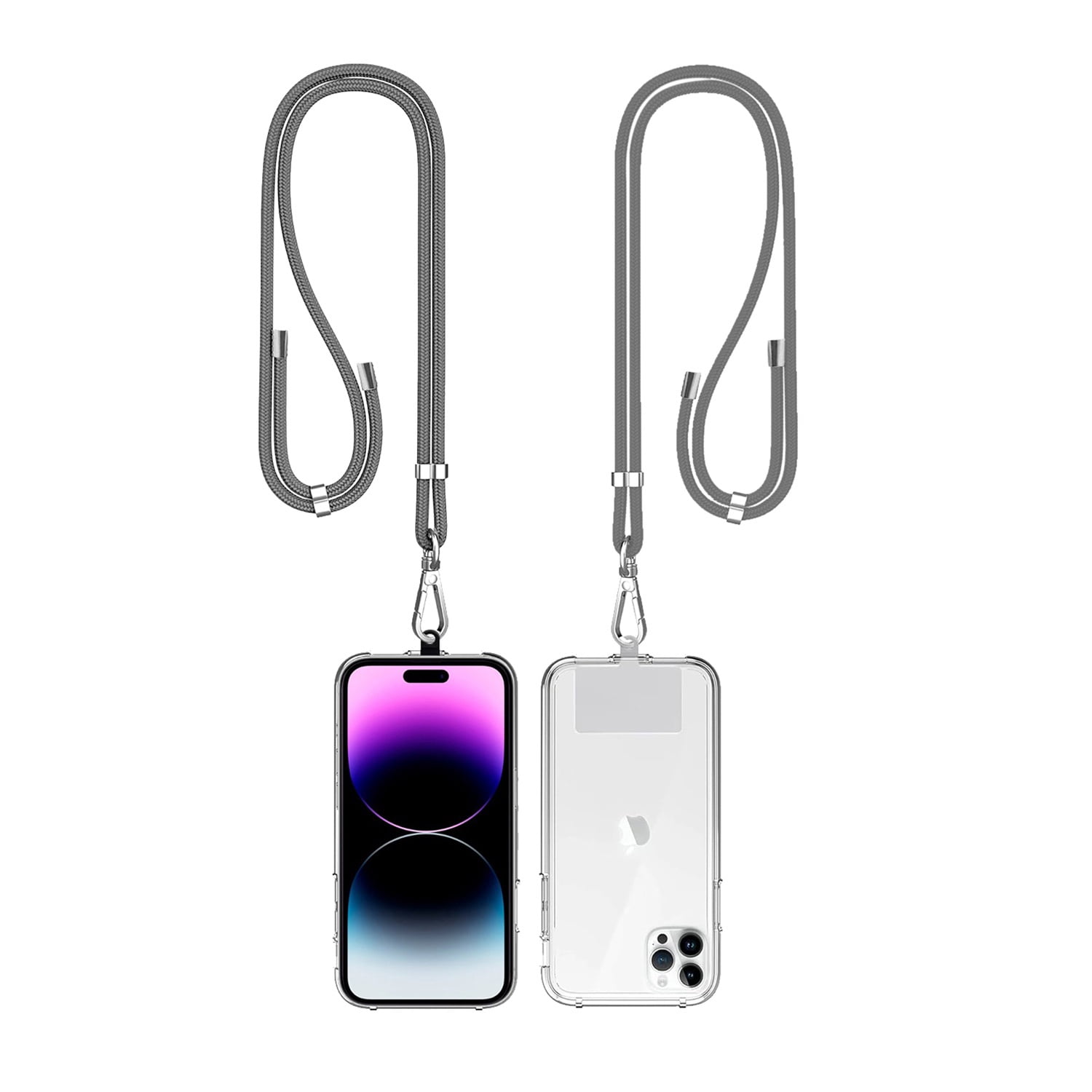 Phone Wrist Strap with Card Storage Sleeve - Grey
