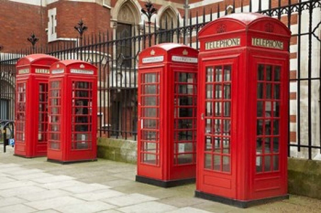 Phone boxes Royal Courts of Justice London England Canvas Art - David Wall DanitaDelimont (38 x 25)