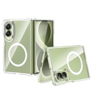 Magnetic Clear Case for Samsung Galaxy Z Fold 8, Anti Yellowing Slim Shockproof Phone Case, Military Grade Drop Protection, Compatible with Magnetic Wireless Charger Car Mount Wallet, Precise Cutouts