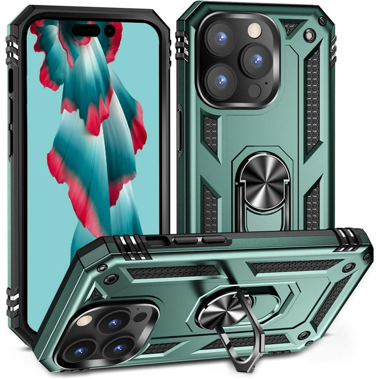 IPhone 14 Pro Max MagSafe Case - 360 Rotatable Stand Ring Holder - Kickstand - Black