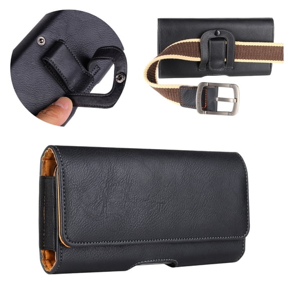 Phone holster Pouch Case Faux Leather Belt Clip Loops For Man