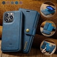 thumbnail image 1 of Phone leather case suitable for iPhone 15 Pro Max 2-in-1 split magnetic wallet type phone protective cover, 1 of 8