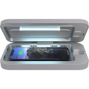 PhoneSoap Wireless UV Phone Sanitizer & Universal Phone Charger Box with Qi Charging Gunmetal Grey