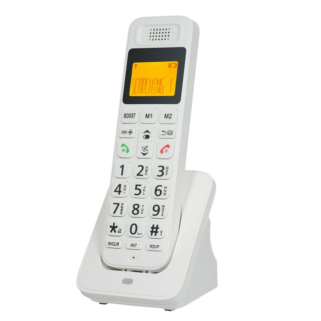 Phones Expandable Cordless Phone Telephone With LCD Display Caller ID 50 Phone Book Memories Hands- Calls Conference Call 16 Languages Support 5 Handsets Connection Audio Boost