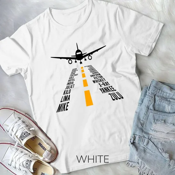 Phonetic Alphabet ,Pilot Airplane Aviation T-Shirt Unisex T-shirt