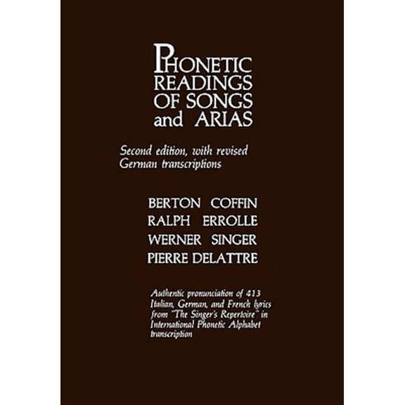 Pre-Owned Phonetic Readings of Songs and Arias (Paperback) 0810815338 9780810815339