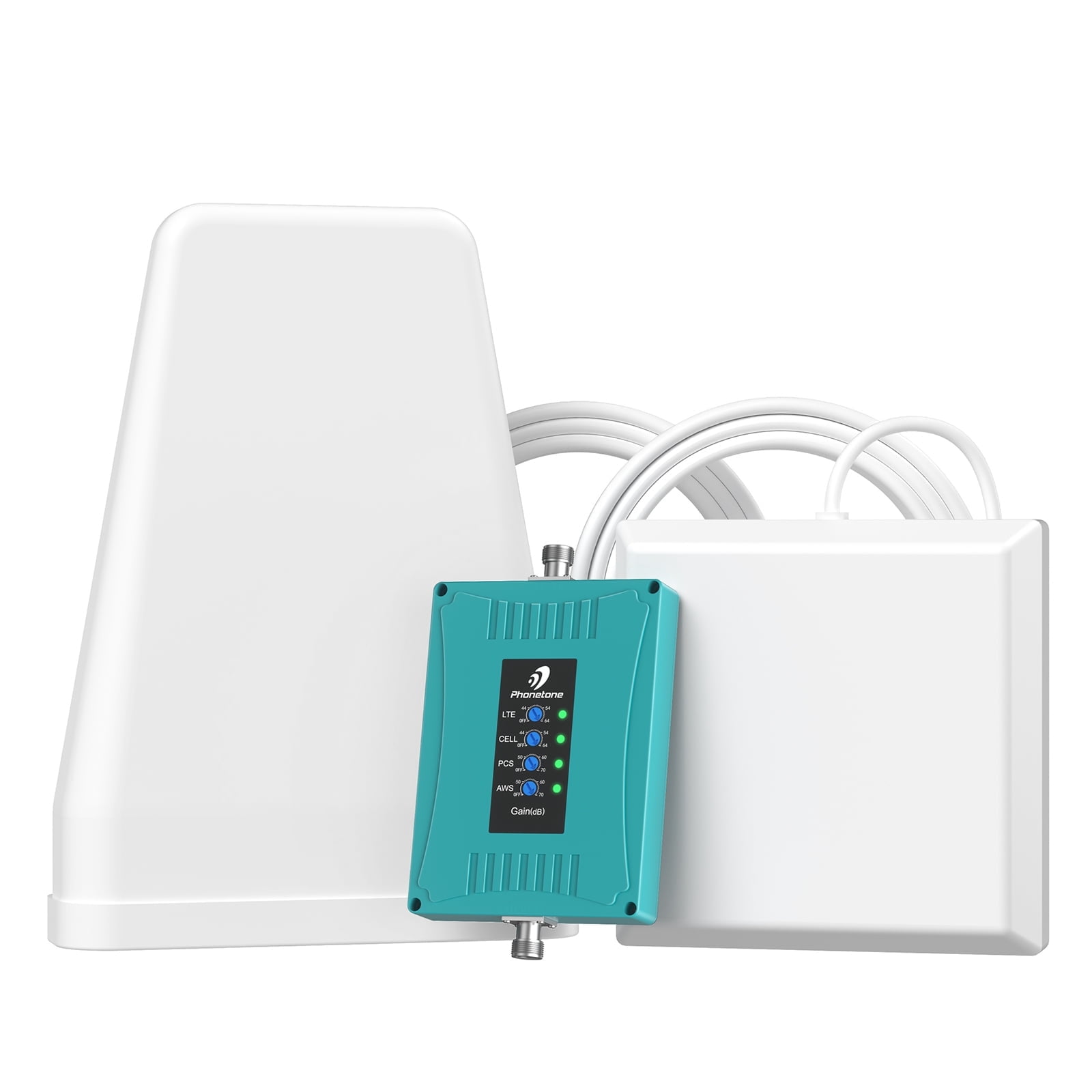 Phonetone Cell Phone Booster, 5G/4G Signal up to 5500sq.ft., Applicable to Band 2/4/5/12/13/17 on Verizon,at&t, FCC Approved