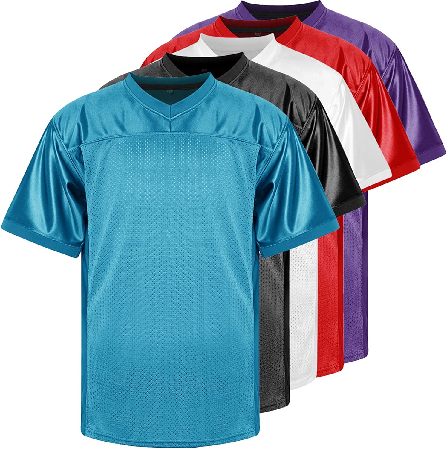  TKJPYWYH Blank Football Jersey,Men's Practice Jersey Football  Athletic Shirt,Hip Hop Sports Blank T-Shirt S-3XL : Clothing, Shoes 