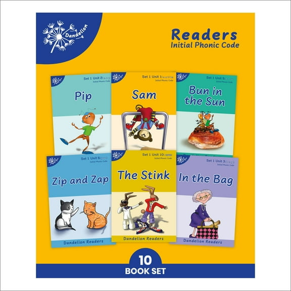 Phonic Books Beginner Decodable Phonic Books Dandelion Readers Set 1 Units 1-10 Sam (Alphabet Code Blending 4 and 5 Sound Words): Decodable Books for Be, (Paperback)