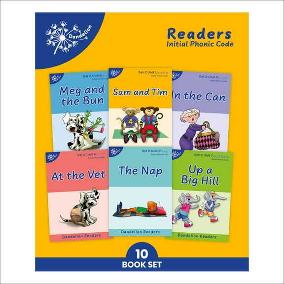 Phonic Books Beginner Decodable Phonic Books Dandelion Readers Set 2 Units 1-10 Sam and Tim (Alphabet Code Blending 4 and 5 Sound Words): Decodable Book, (Paperback)