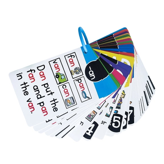 Phonics Flashcards With Pictures Early Learning Words Building Card Phonics Study Flashcards For Kindergarten Toddler