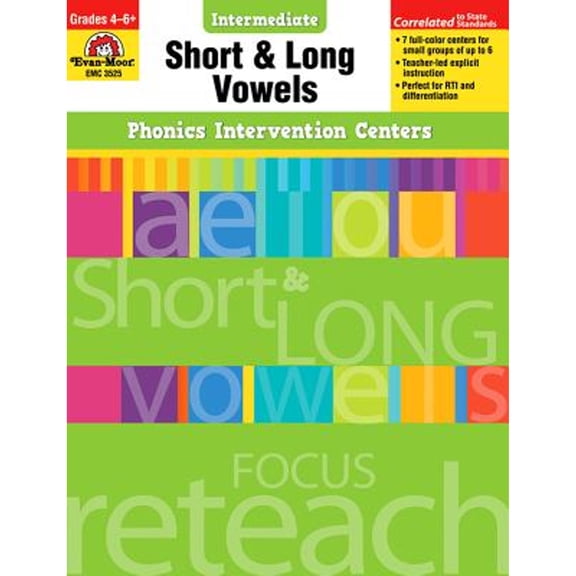 Phonics Intervention Centers : Short and Long Vowels, Grades 4-6+
