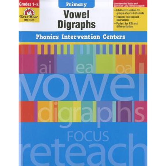 Pre-Owned Phonics Intervention Centers : Vowel Digraphs, Grades 1-3