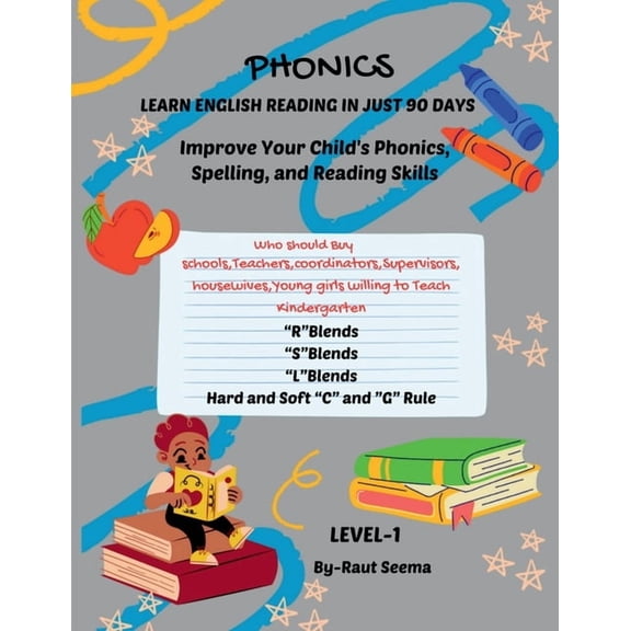 Phonics: LEARN ENGLISH READING IN JUST 90 DAYS: The course includes a series of 4 books, to achive reading proficiency i, (Paperback)