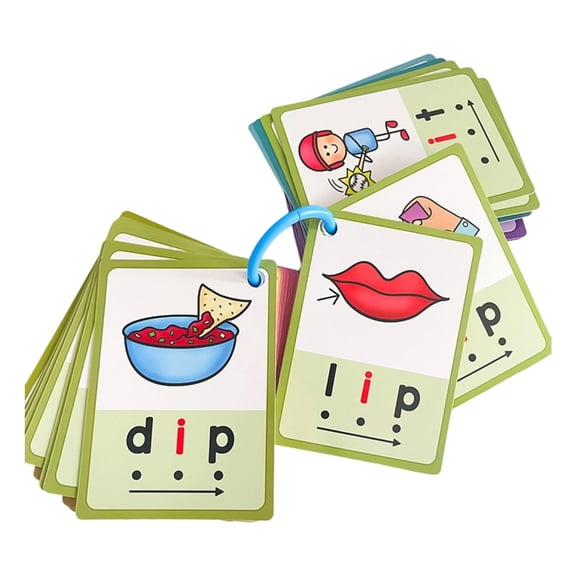 Phonics Learning Flash Cards Set CVC Phonics Learning Cards Sight Words