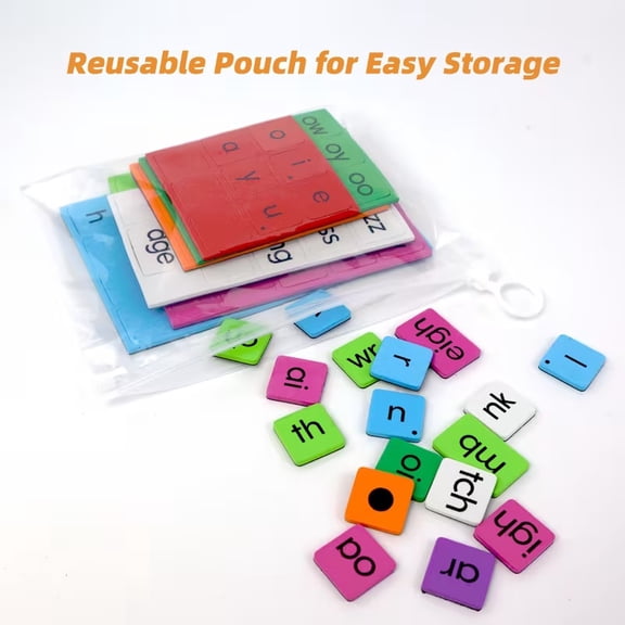 Phonics Magnetic Letter Tiles for Kids Word Building Classroom Home Learning