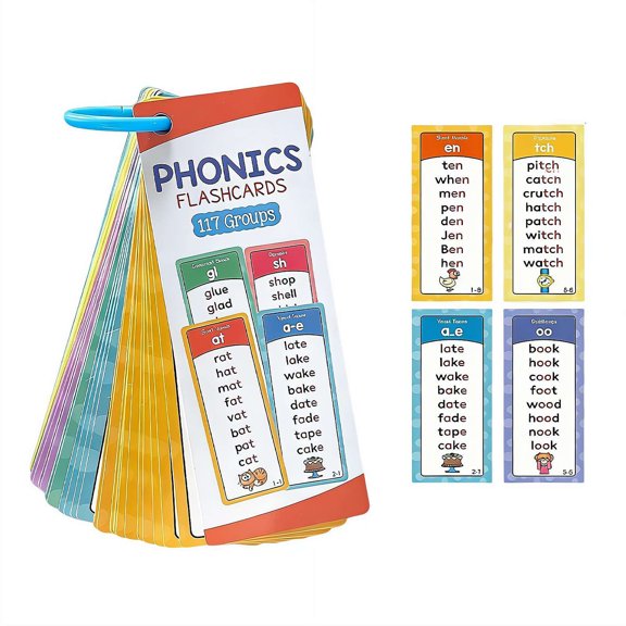 Phonics Word Cards 117 Sound Groups 900 Rhyming Words Preschool English Discovery , 2026 New Phonics Word List Card Set, Learn to Read & Spell, Fun Learning Activities