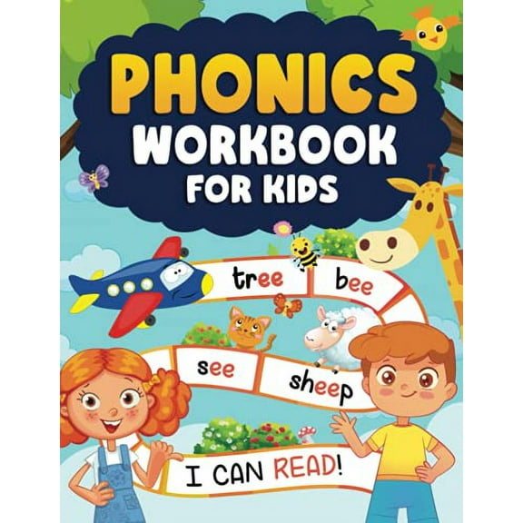 Pre-Owned Phonics Workbook for Kids 4-6: More Than 80 Pages to Learn Letters, New Words, Practice Letter Sounds, Practice Reading and More! by KC Press (Paperback), English