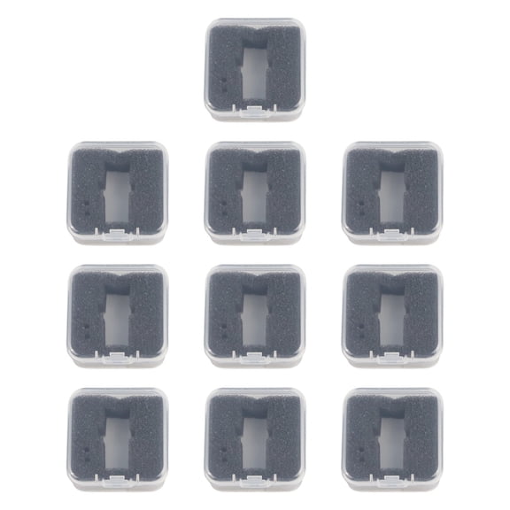 Phono Cartridge Storage Box Transparent PVC Case For AT3600L Needle Holder Protective Dustproof Organizer For Record Player Stylus Headshell Lightweight Portable(10PCS)