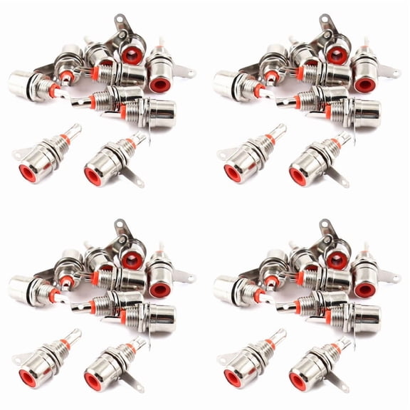 Phono Chassis Panel Mount Female Connector Socket 40 Pcs,40 x RCA Female Connectors