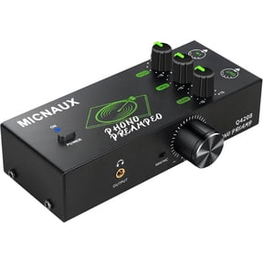 Phono Preamp for Turntable, Professional Universal Mini Hi-Fi Preamplifier with 3 Band EQ for MM&MC Cartridges, 5-pin DIN Input/Output for Vinyl Record Player, Phonograph, Active Speakers