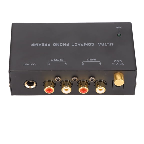 Phono Turntable Preamp - PP400 Compact Stereo Phonograph Amplifier, RCA Input/Output, Low Noise, Portable Record Player Pre-Amplifier for Vinyl (100-240V, EU Plug)