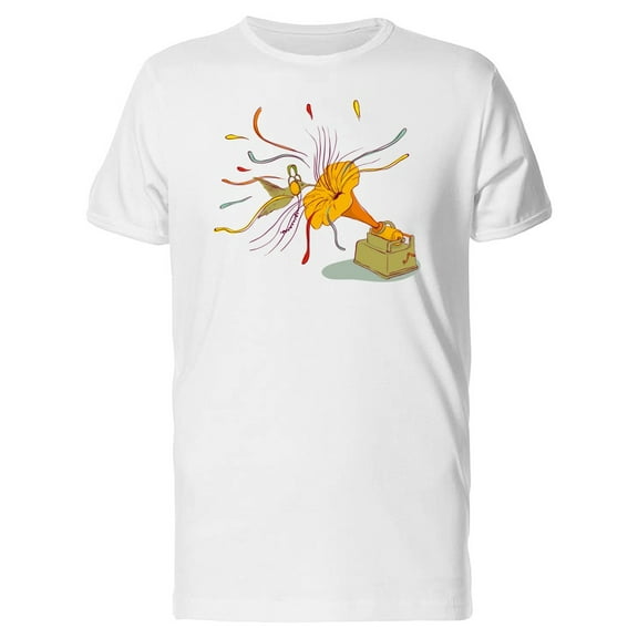 Phonograph And Hummingbird T-Shirt Men -Image by Shutterstock, Male Medium