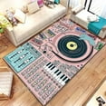 thumbnail image 1 of Phonograph Music Vinyl Disc Player Area Rug Carpet for Bedroom Living Room Floor Doormat Non-Slip Pad Mat Home Decor, 1 of 5