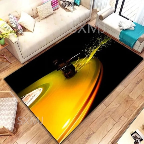 Phonograph Music Vinyl Disc Player Carpet Area Rug for Bedroom Living Room Doormat Floor Non-Slip Pad Rockband Mat Home Decor