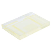 Phonograph Tonearm VTA Azimuth Gauge Alignment Block Ruler, High-Definition Acrylic Headshell Aligning Accessory for Audio Record Player Parts, 2.6 inches / 67 mm Length, Yellow and Clear