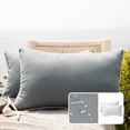 thumbnail image 1 of Phonoscope Outdoor Waterproof Decorative Throw Pillow for Patio, Tent and Sofa, 12" x 20", Gray, 2 Pack, 1 of 6