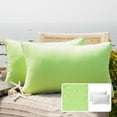 thumbnail image 1 of Phonoscope Outdoor Waterproof Decorative Throw Pillow for Patio, Tent and Sofa, 12" x 20", Green, 2 Pack, 1 of 6