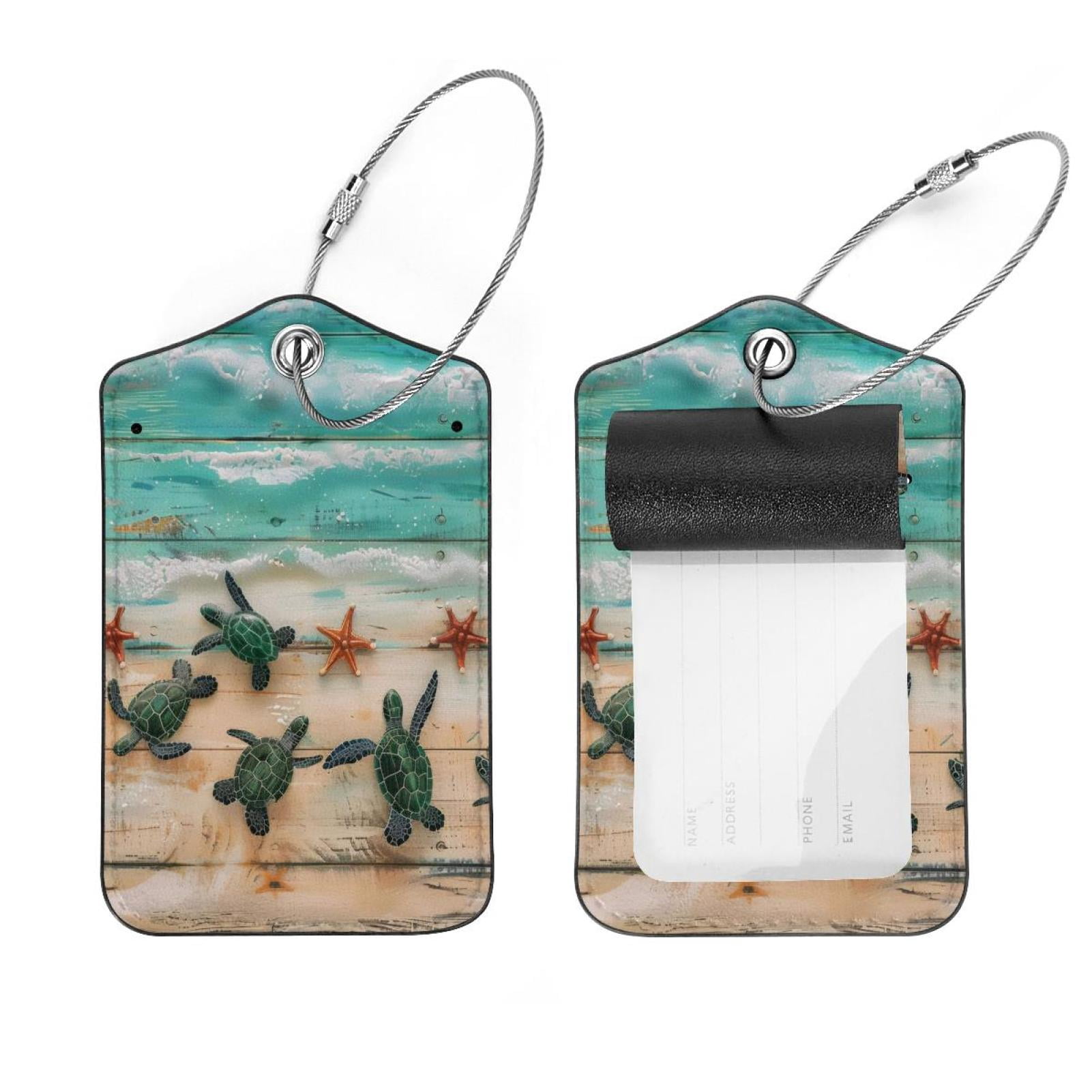 Tortoise Shell Tag PhooArto 2 PCS Luggage Tag for Suitcase Bag Tags for Backpacks Baggage ...
