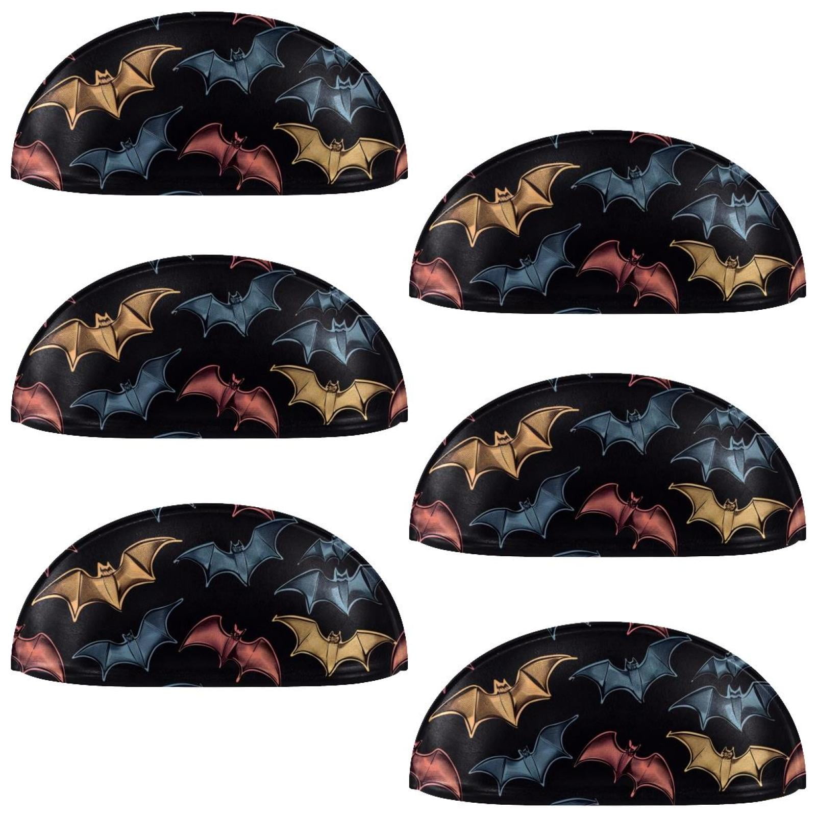 PhooArto 6 Pcs Cup Drawer Pulls, Animal Bats Pattern Shell Shape Handles Cabinet Knobs for Dresser Cupboard Closet Wardrobe with Screws